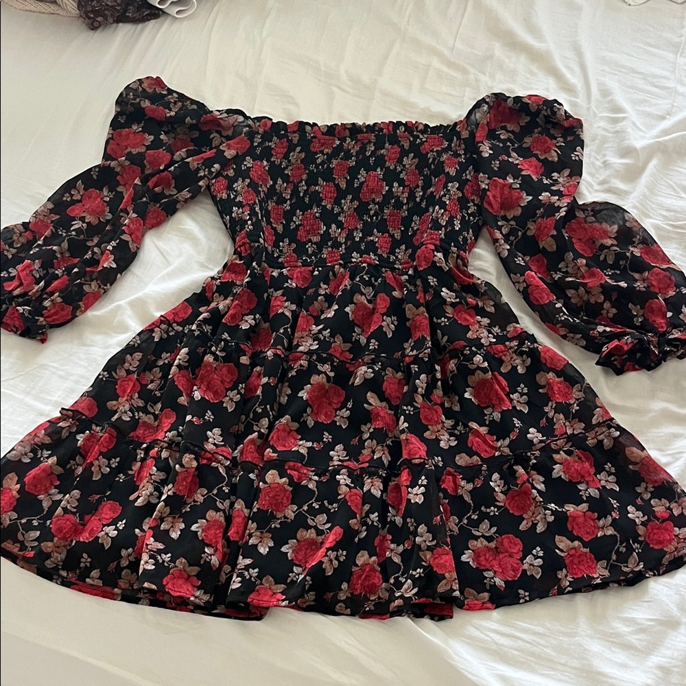 Floral Puff Sleeve Dress